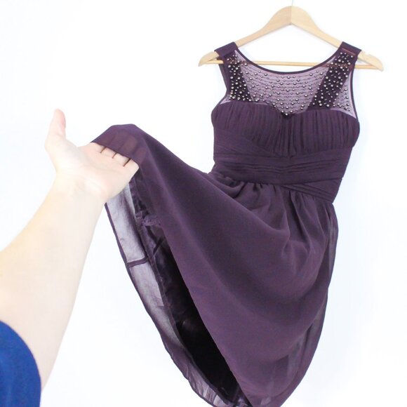 *Black Collection Purple Wine Formal Prom Dress - Picture 4 of 5